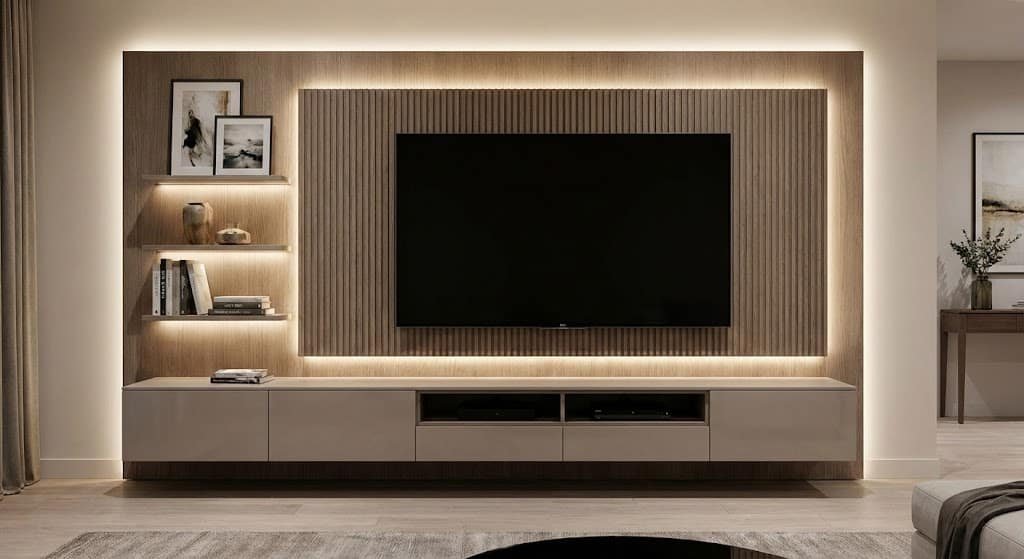 تركيب شاشات مع إخفاء الأسلاك والديكور